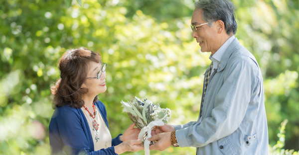 定年後に結婚をした故人