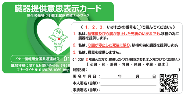 臓器移植の意思表示