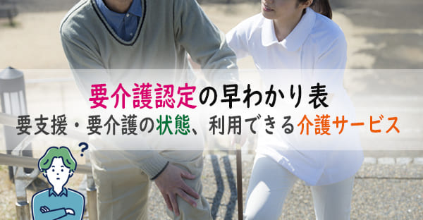 要介護と要支援の違いとは？要介護認定の早わかり表｜要介護状態や利用サービス・注意点