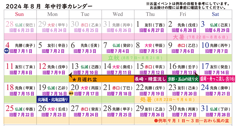 全国でおすすめのお盆イベント