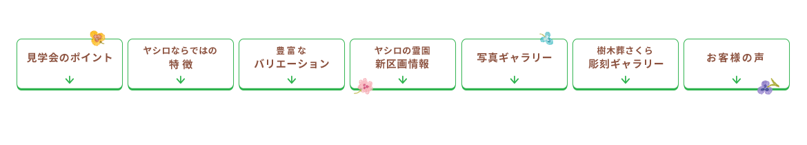 樹木葬メニュー