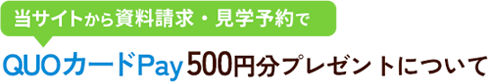 QUOカードPay500円分プレゼントについて