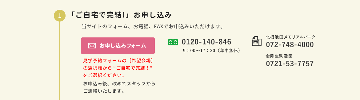 在宅のまま4ステップでご契約