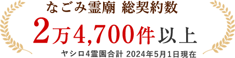 なごみ霊廟 葬契約数2万3400件突破