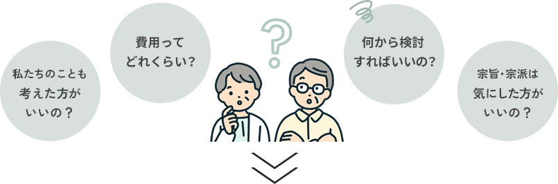 お墓を考えているけれど、何から手をつけれたらいいの？