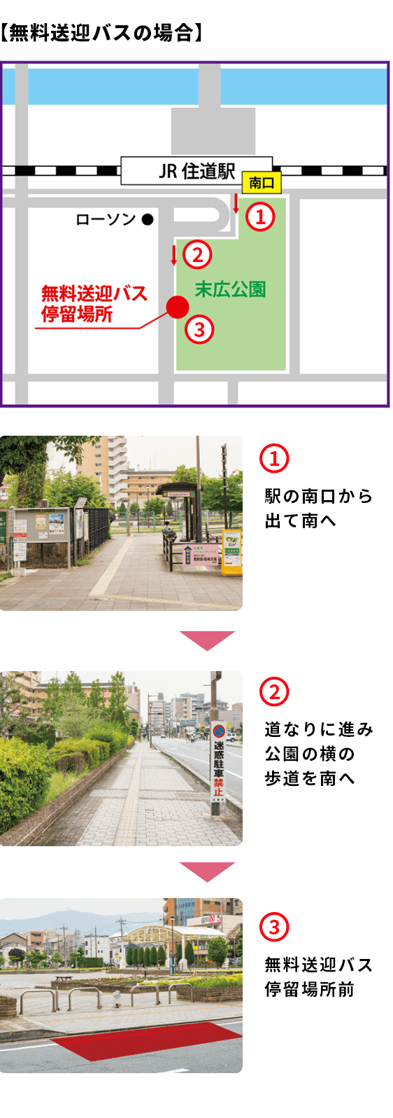 無料送迎バスのりば