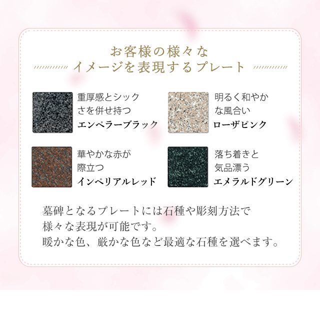 プレートの石種