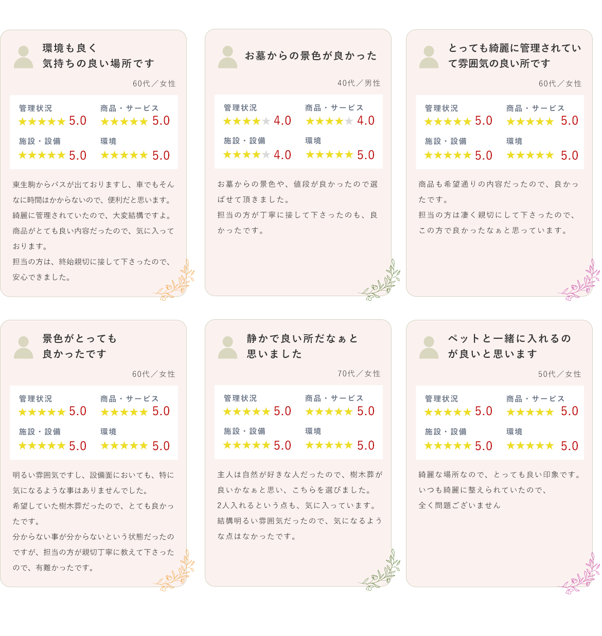 お客様の声