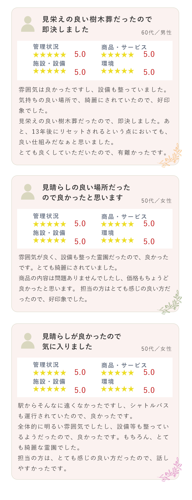 お客様の声